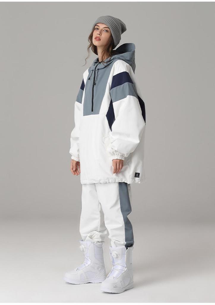 Unisex Hip Hop Style Waterproof & Windproof Snowboard Suit Set