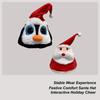 Interactive Plush Christmas Character Hat Electric Penguin Santa Claus Christmas Hats With Light Funny Party Headwear Props