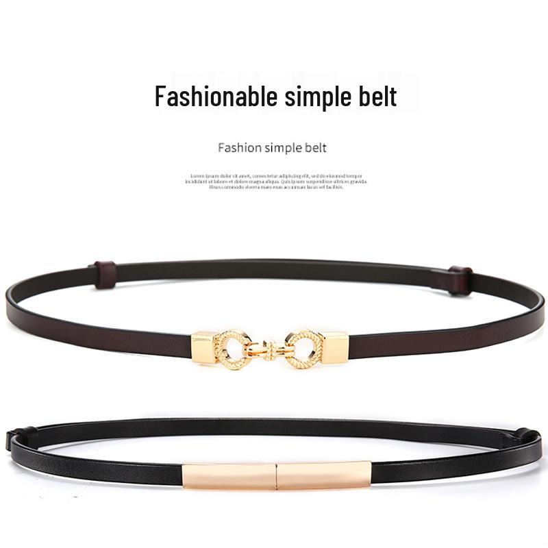 Women's Stylish Thin Leather Belt for Skirts, Dresses, and Coats