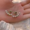 Korean Luxury Mermaid Pearl Earrings: Elegant, High-End, and Versatile Statement Ear Buckles