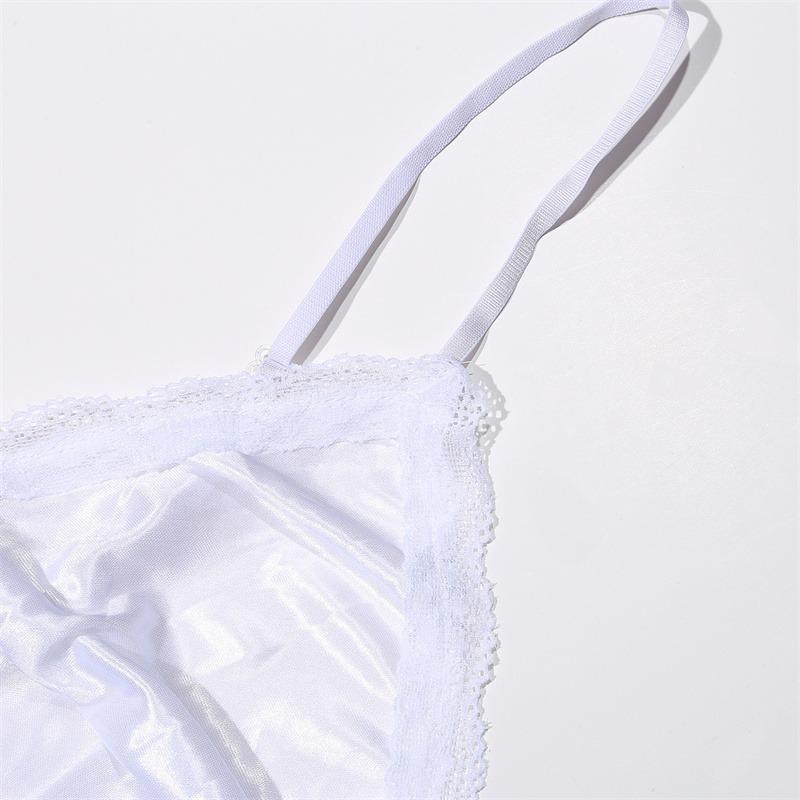 European and American Women Sexy Lingerie Disposable Lace Plus Thin Suspender Pajamas