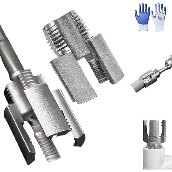 Integrated Internal & External Pipe Threading Tool, 1/2" & 3/4"Water Pipe Inner Hole Thread Opener, Pipe Thread Cutting Tool Regular (3/4inch)