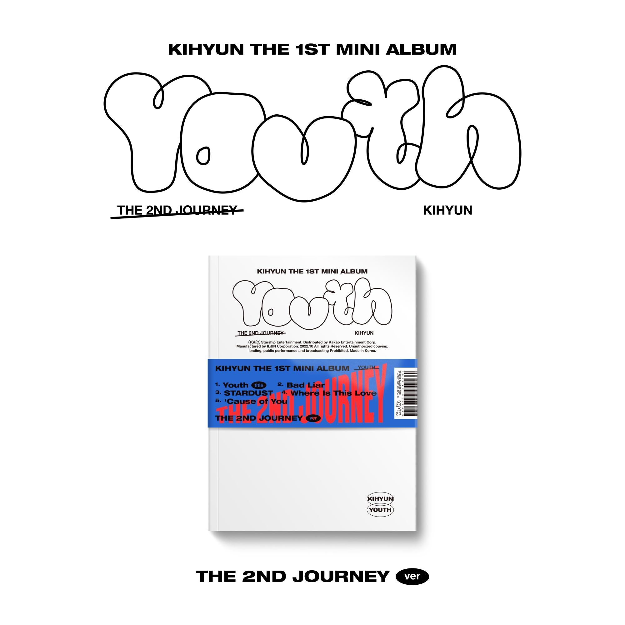 

(+поб фотокартка) Kihyun 1st Mini Album [YOUTH] #The 2nd Journey ver.