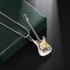 Retro Punk Music Guitar Necklace for Men Personalized Gothic Pendant Fashion Hip Hop Rock Singer Jewelry Gift