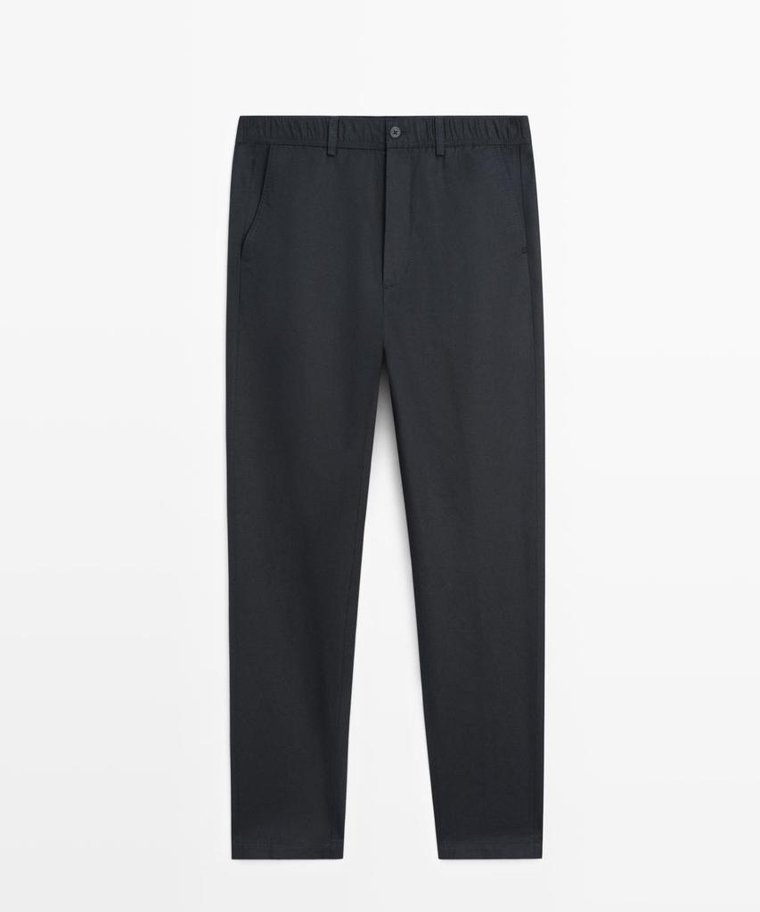 Masimodutti Cotton Linen Jogger Fit Pants