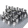 13Pcs Mini Gondor Battle Spearman Body Gurad Infantry VS Roman Solider Eomer Rohan Warriorr Figures Blocks Set Toys for Kids