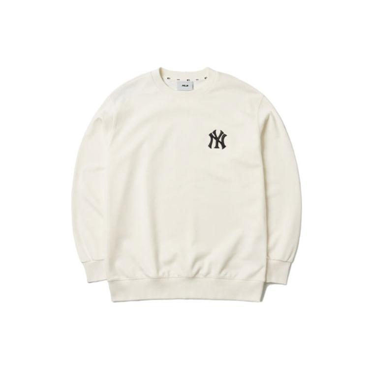 New MLB Old Flower Sweatshirts Unisex White 3AMTM0514-50IVS