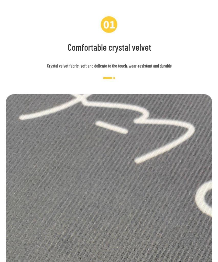 Vintage Crystal Velvet Round Carpet - Large Area Living Room Coverage
