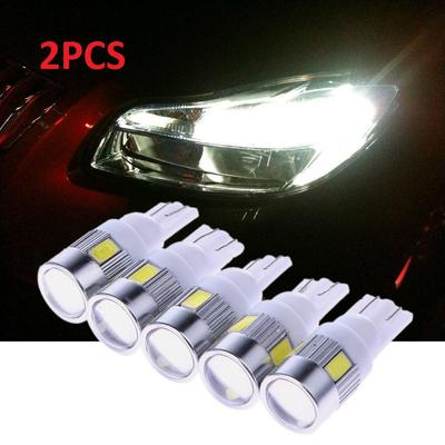 2Pcs/1pc T10 W5W 158 192 Xenon Backup Light Bulbs LED CANBUS 6SMD 5630 Interior Light