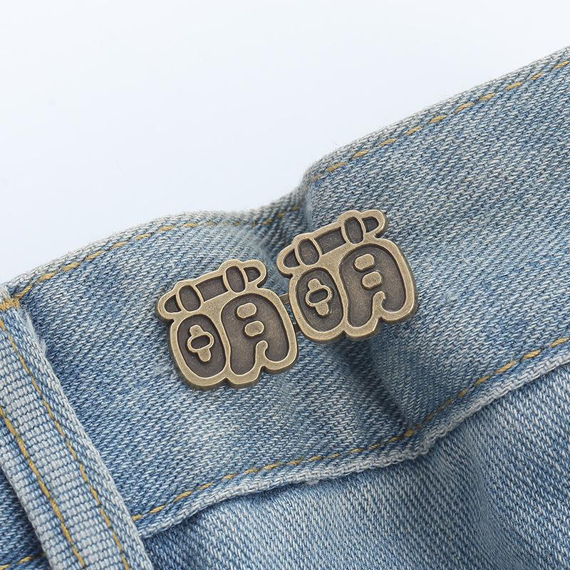 Cute Snap-On Detachable Waist-Cinching Button for Jeans Adjustment