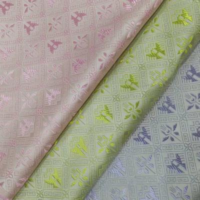 Jacquard Brocade Fabric Butterfly Marigold Flower Hydrangea Fabric By The Meter for Cheongsam Sewing Rayon Polyester Drape Cloth