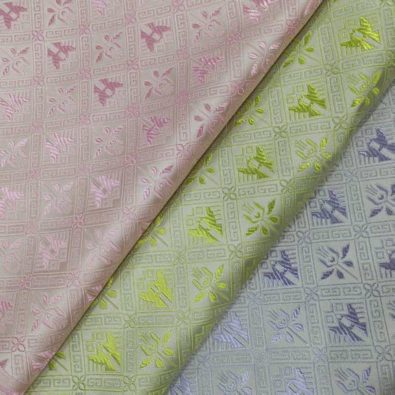 Jacquard Brocade Fabric Butterfly Marigold Flower Hydrangea Fabric By The Meter for Cheongsam Sewing Rayon Polyester Drape Cloth