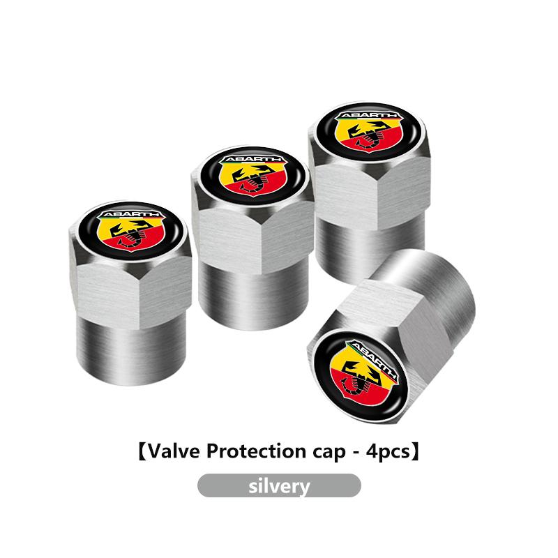 4pcs Aluminum Dustproof Protection Cap Car Wheel Tire Valve For Abarth Stilo Ducato Palio Bravo Linea Doblo 500 Grande Tipo