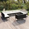 Day and Night - Day and Night Garden Furniture Set 12 Pieces and Black Synthetic Rattan Cushions