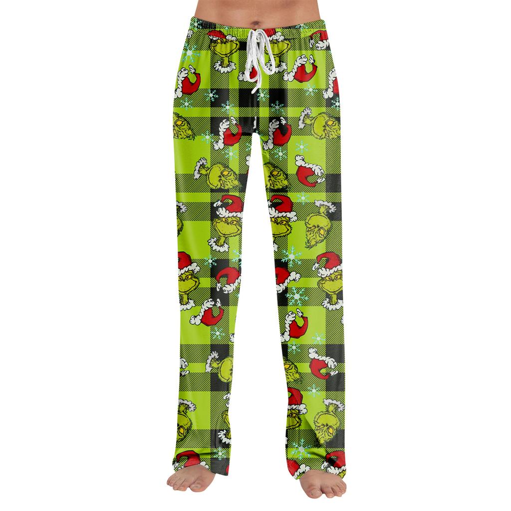 Pyžamové kalhoty Noční prádlo Ležérní Stahovací šňůrka Elastický pas Kalhoty Pohodlné Rovné Jóga Volné Kalhoty