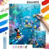 Underwater Adventure Oil Paint Digital Painting Art Kit FillIn Painting Home Decor