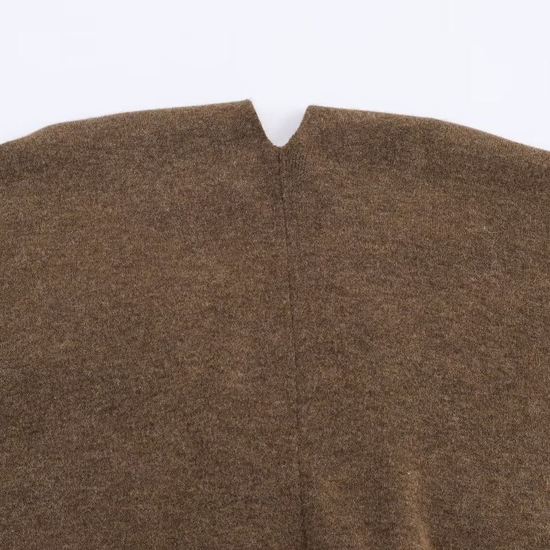 Kaslead New Women clothes Western Style Fashion Simple Long Knitted Poncho 3739216 707