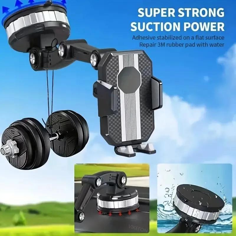 Ultimate Car Phone Mount with Suction Cup - 360° Adjustable for Hands-Free Driving
