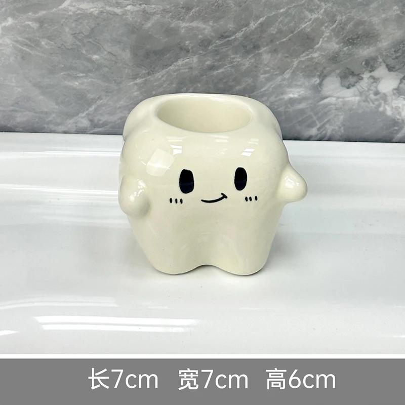 Electric Toothbrush Holder Ceramic Soft Cute Shelf Toothpaste Washstand Toothbrush Household Storage Rack Toothbrush Holder