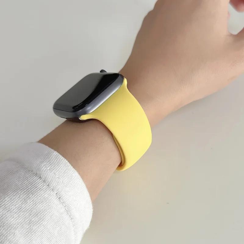 Straps For Watch 10 46 Mm 49mm 44 Mm 45mm 40mm 42mm 41mm 38mm Sport Bracelet iWatch Series 9 8 7 SE Ultra 2 Silicone Band