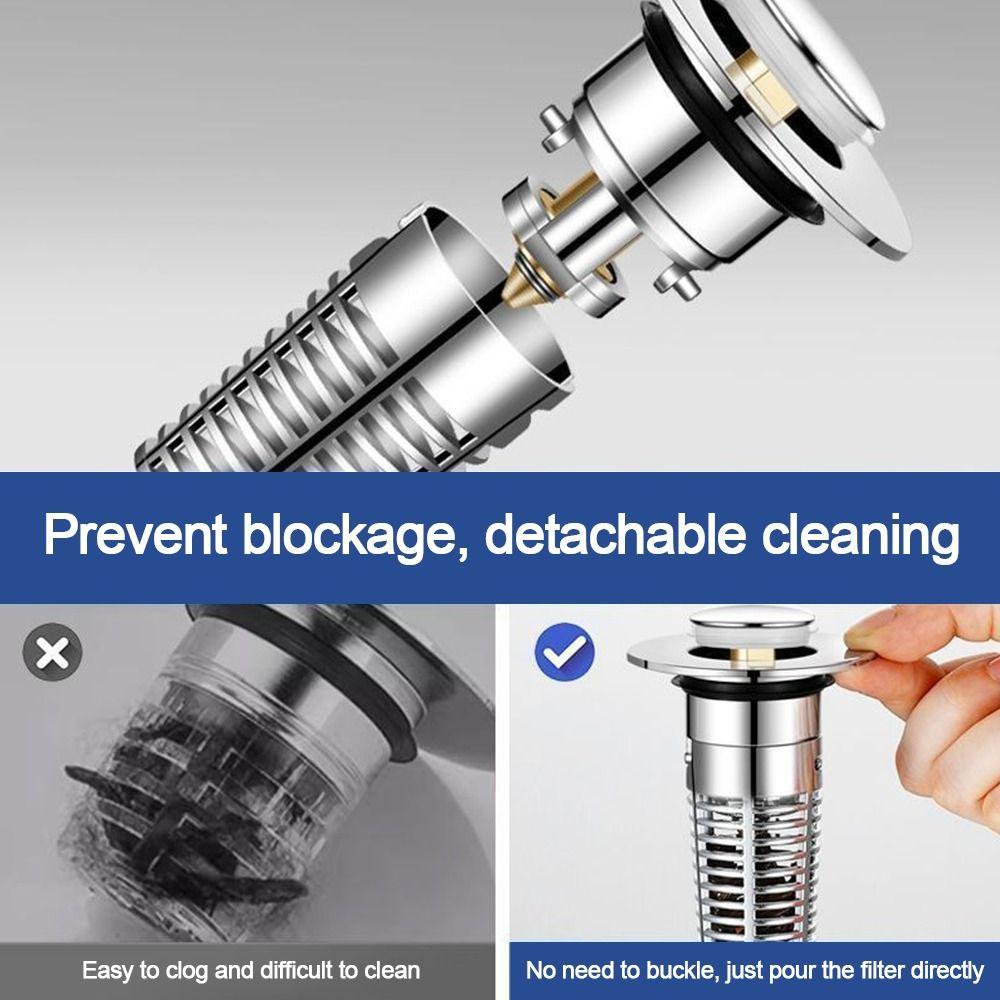 Plastic Floor Drain Filter Mesh Hair Trap Sealing Cover Washbasin Bounce Core Multifunctional Anti-clog Shower Leak Net