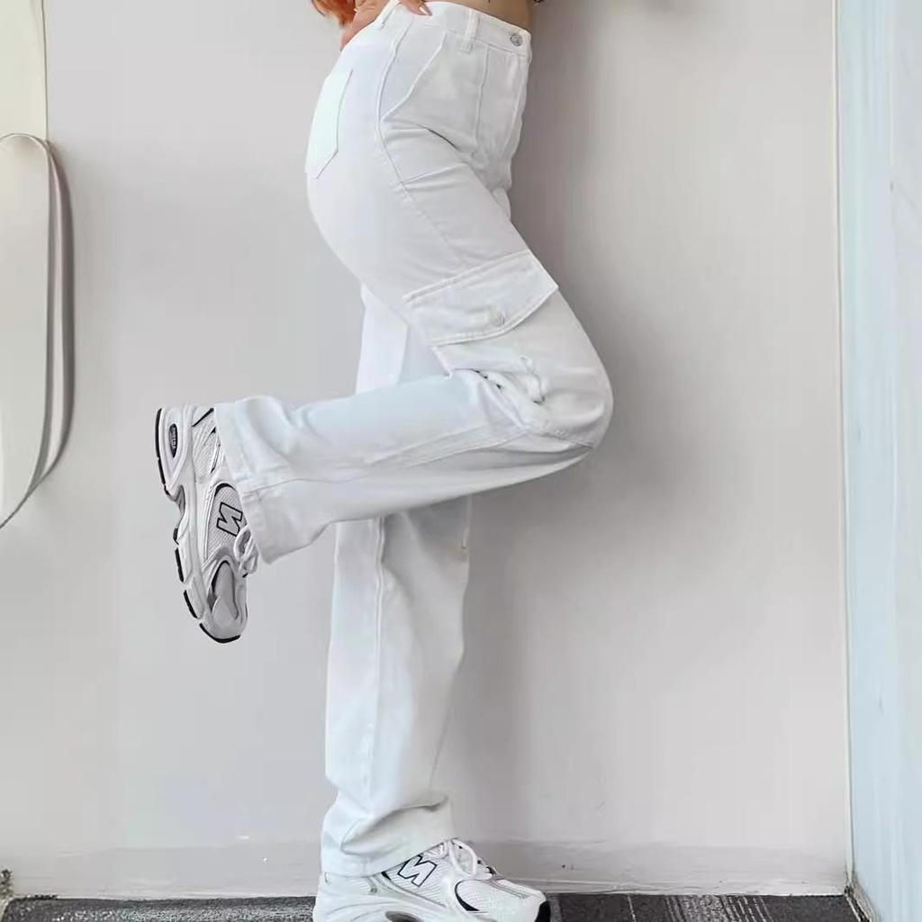 2023 Versatile Mid-Waist Casual Workwear Pants with 3D Pockets