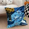 Cocktail glass print Cushion Cover Natural Linen Double Sided Print  Throw Pillow Case for Sofa Couch Home Decor