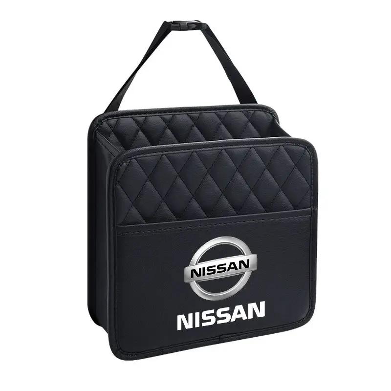 Car Organizer Storage Box Phone Pocket Pouch Back Seat Hanging Storage Bag For Nissan Nismo Tiida Sylphy Teana X Trail T30 T32 Almera Qashqai J10 J11