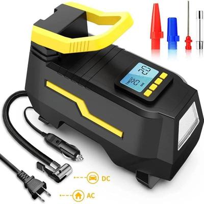 Portable Car Tire Inflator DC/AC 12V/100-230V 150PSI Car Air Compressor Tire Inflator Air Pump with Digital Pressure Gauge Tire
