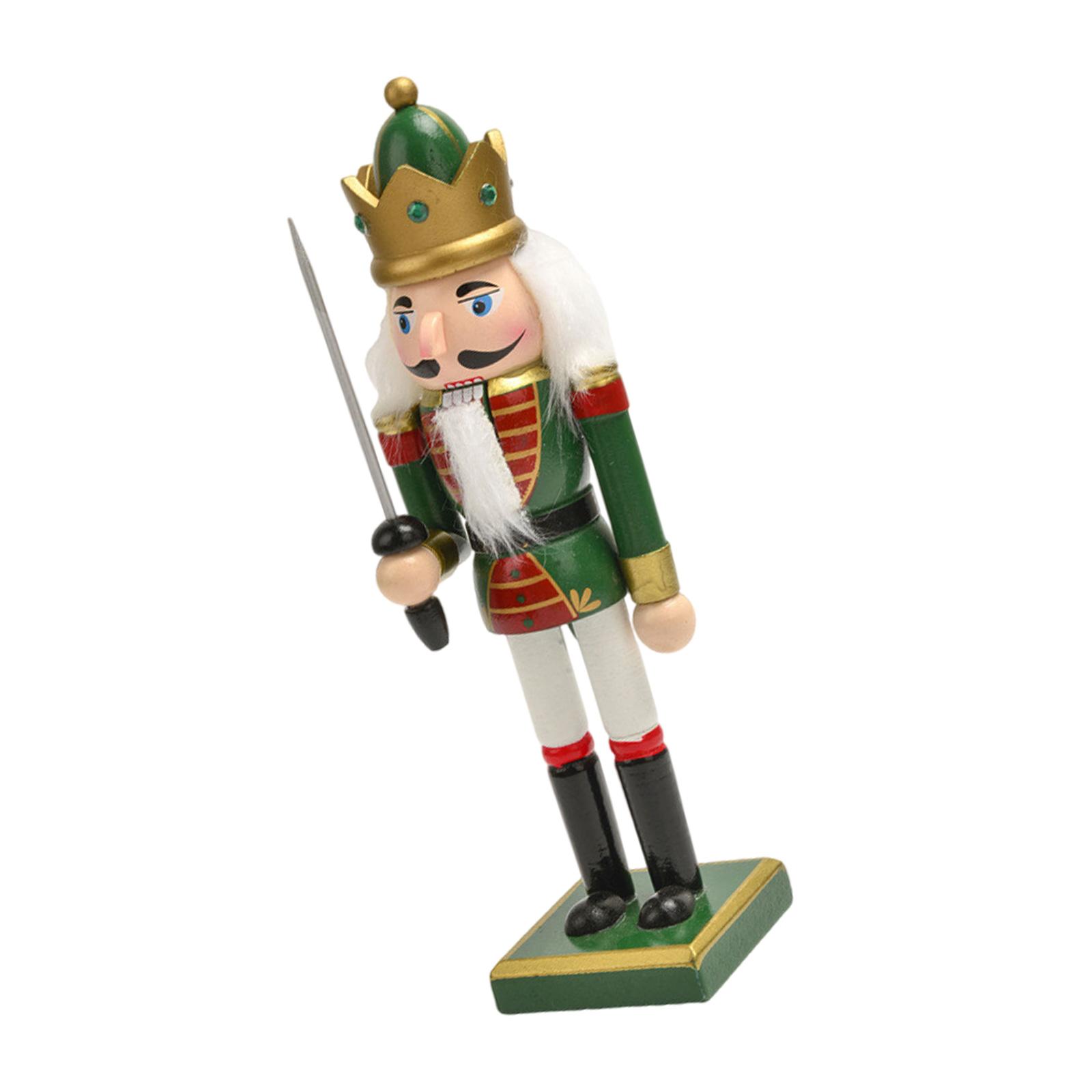 

Елегантна 25 см Дерев яна Статуетка Лускунчика Художня Настільна Прикраса для Розколювання Горіхів та Демонстрації Стильна Настільна Прикраса D