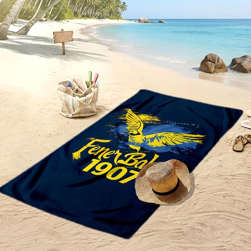 Fenerbahce Printed Beach Towel Quick Dry Soft TowelPortable Large Rectangular Beach Blanket for Travel Swimming Pool