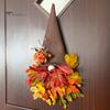 Thanksgiving Fall Gnome Wreath Pointed Hat Realistic Maple Leaves Flower Indoor Outdoor Wall Door Hanging Autumn Artificial Garland Harvest