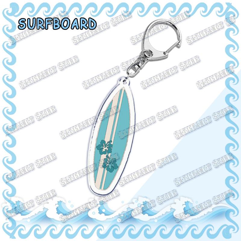 Waves Surfing Surfboard Keychains for Accessories Bag Bicycle Pendant Keyring Jewelry Fans Creative Beach Travel Gift Chaveiro