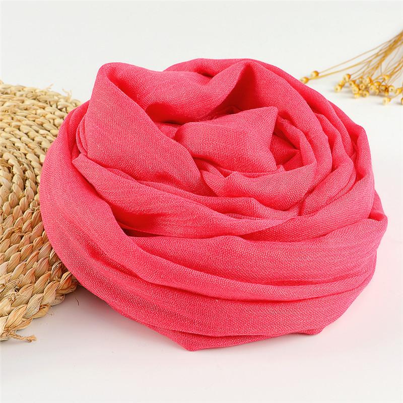 37 Color Plain Big Size Fringe Cotton Viscose Scarf Lady Warme Soft Shawls And Wraps Pashmina Stole Female Kerchief Muslim Hijab