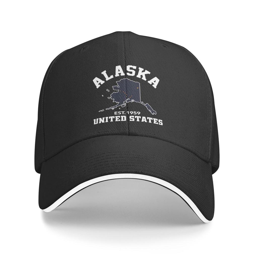Alaska Est 1959 Patriotic Flag Men Baseball Cap Women Adjustable Sun Summer Dad Golf Trucker Hat