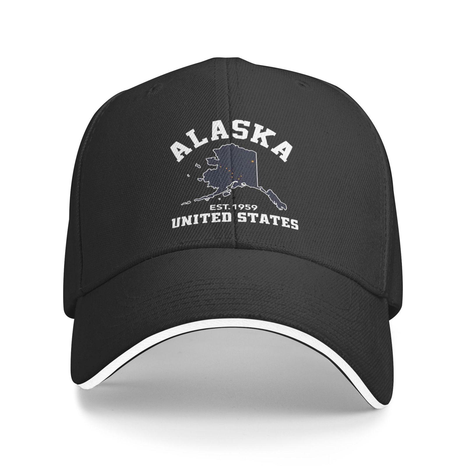 

Alaska Est 1959 Patriotic Flag Unisex Baseball Cap Women Adjustable Sun Summer Dad Golf Trucker Hat