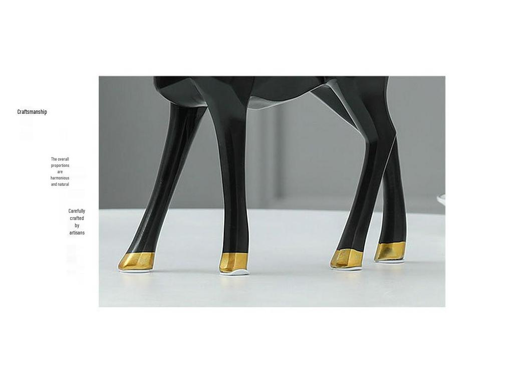 Nordic Resin Origami Elk Ornament for Living Room Decoration - Housewarming Gift