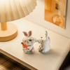 Household Cute Rabbit Pure Handcrafted Home Decoration Creative Gift for Friends, Couples, Anniversary Car Decoration Mascot