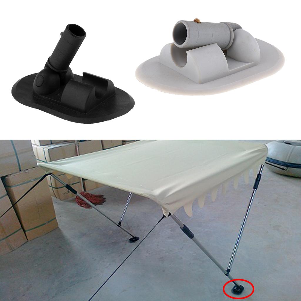 PVC Awning Sun Shelter Mount Fitting for Speedboat Fishing/ Inflatable Boat Marine Hardware Black Gray