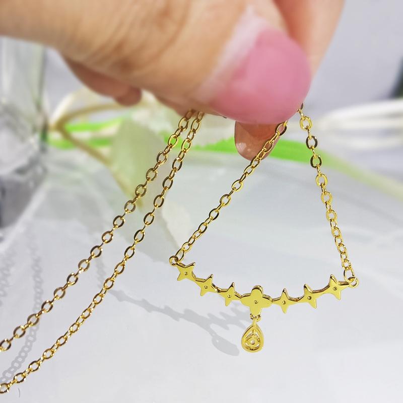 Four-leaf Clover Pendant Necklace Fresh and Versatile Student Collarbone Chain