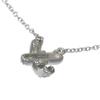 TIFFANY&Co. Cross-stitch Necklace Pt950Platinum/diamond 3.85g Women Used