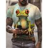 Funny Frog Pattern Printed Men's T-shirt 3D Printed Summer Casual Sport Street Short Sleeved T-shirt Harajuku Y2k Clothing