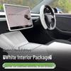 Tesla Model Y/YL/3 Center Console Dashboard Sticker - White Interior Decoration