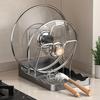 Stainless Steel Pot Lid Shelf with Drainage Tray Kitchen Organizer Storage Rack Utensils Dish Drying Countertop Cabinet Space Saving