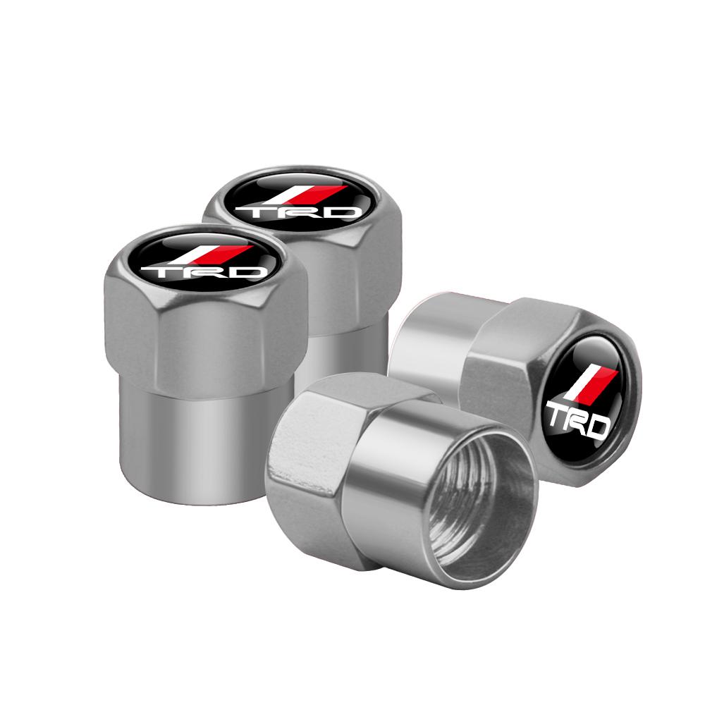 3D Car Tire Valve Stem Caps Car Wheel Tyre Air Valve Dust Caps For Toyota Chr Rav4 Yaris Camry Highlander Auris Prius TRD Land