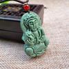 Deep Green Light Green Jade Guanyin Pendant - Guizhou Emerald for Men and Women