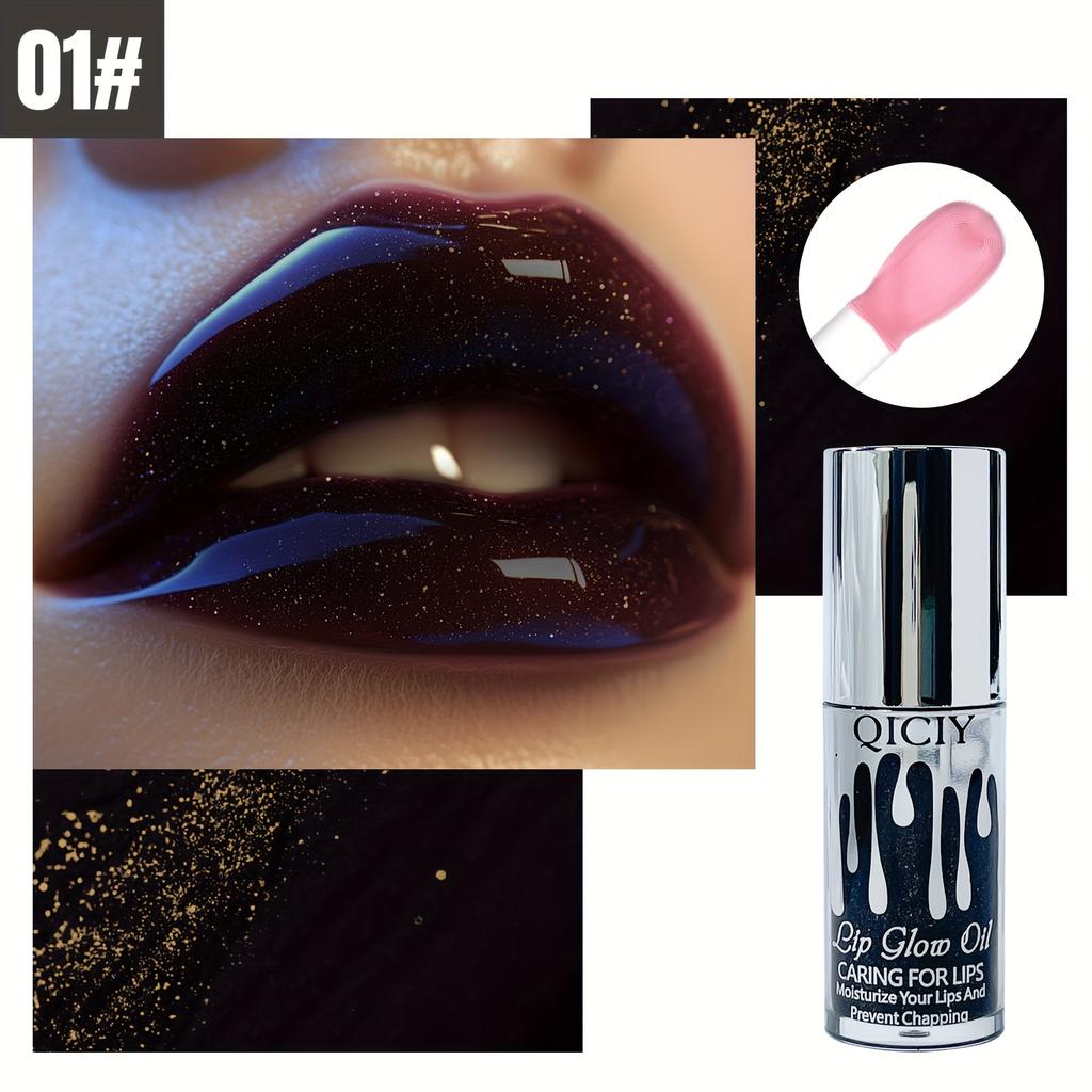 Pearlescent Color-Changing Lip Gloss,Natural Shining EffectLong-Lasting Moisturizing and Hydrating Lip Plumping Mirror Lip Glaze