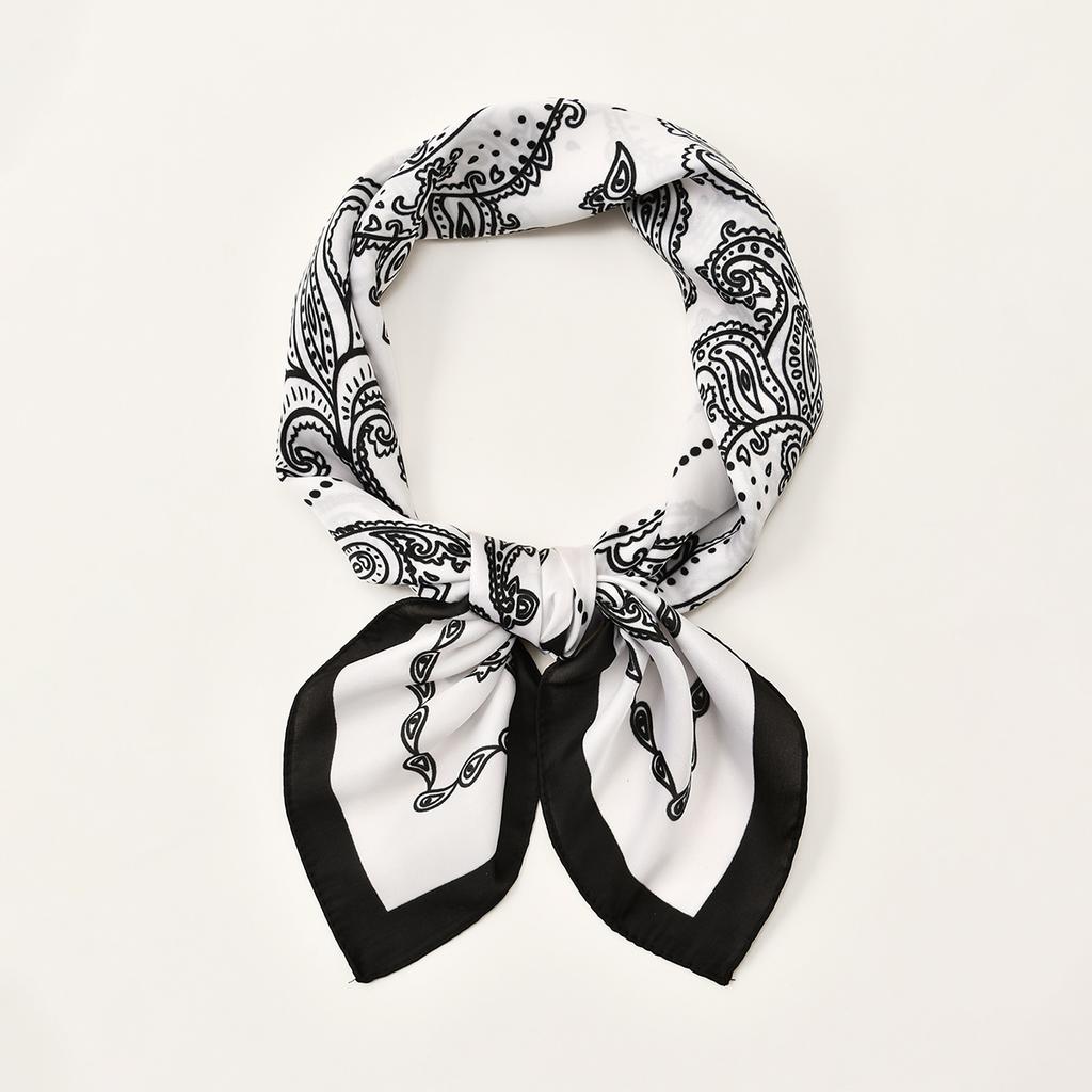 Fashion Paisley Printed Silk Feeling Scarf Women Neckerchief Bandana Square Scarves Lady Foulard Shawls Wraps Kerchief