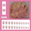 24 Pcs Press On Nails Short Square Fake Nails Cute Designs Glossy False Nails Halloween Nails Cute Full Cover Glue On Nails Stick With 2ml Glue