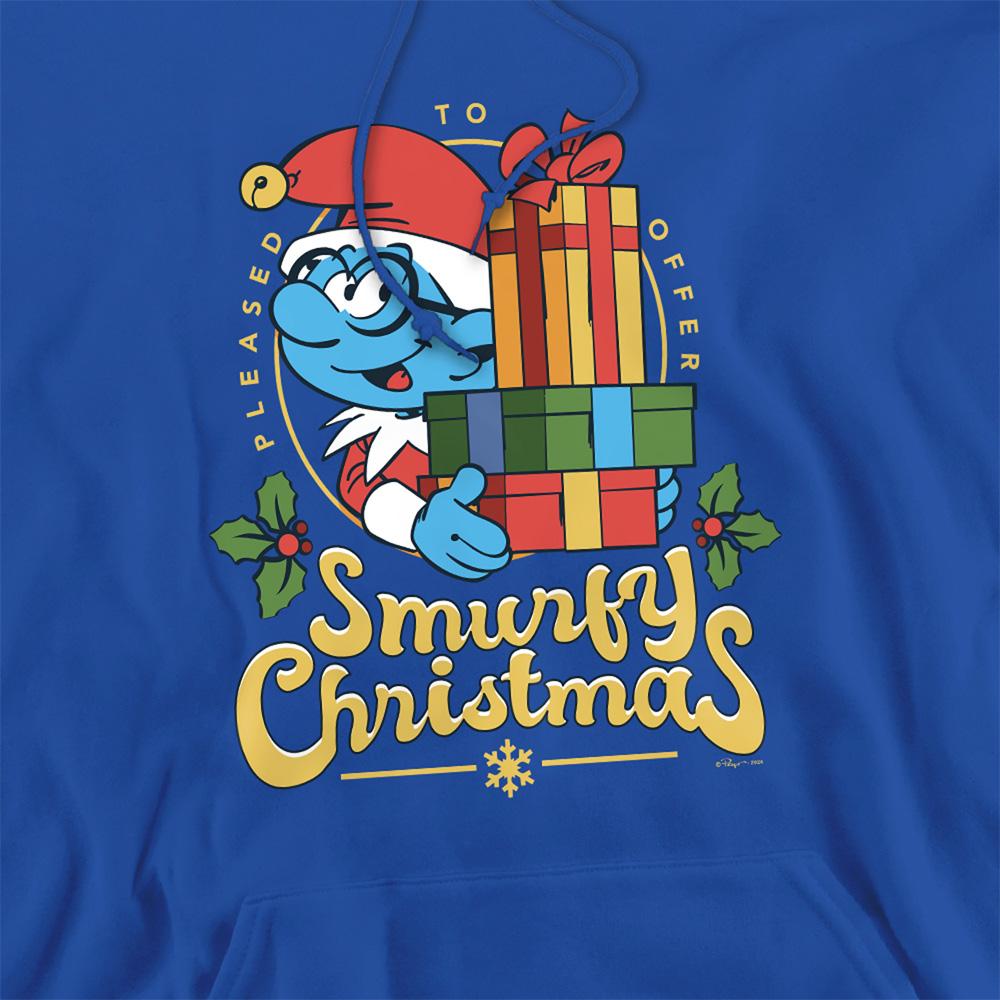 The Smurfs Unisex Adult Brainy Smurf Christmas Hoodie